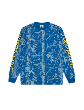 Tree Camo L/S T-Shirt - Blue