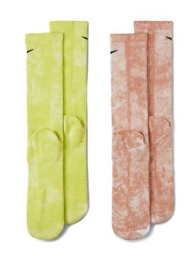 Cushioned Tie-Dye Crew Socks (2 Paar) - Socken - orange / gelb - Unisex - Size: M