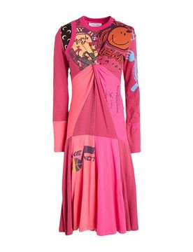 Vestido midi Mujer Fucsia 36 Mujer