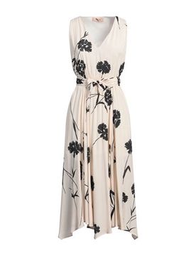 Vestido midi Mujer Marfil 38,40,42,46 Mujer