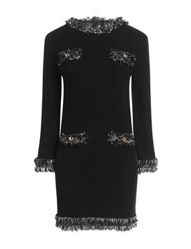 Minivestido Mujer Negro 38 Mujer