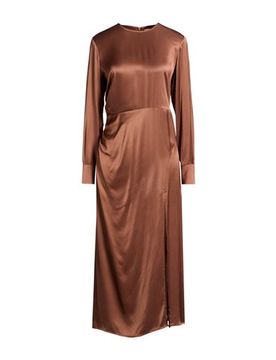 Midi-Kleid Damen Kamel 32,34,36,38,40,42 Damen