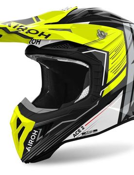 Casco Moto Cross Enduro AVIATOR ACE 2 ENGINE Giallo Lu taglia L