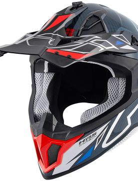 Casco Moto Cross Enduro 70.1 VECTOR Bianco Blu Rosso taglia L