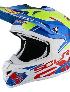 Casco Moto Cross Enduro VX-15 EVO Air Argo Blu Gial taglia 2X