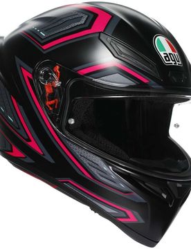 Casco Moto Integrale K1 S SLING Opaco Nero Rosa taglia XL