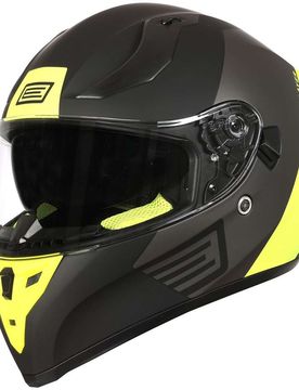 Casco Moto Integrale STRADA LAYER Giallo Fluo Opaco taglia XS
