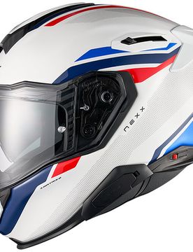 Casco Moto integrale X.TR Quanta Bianco Rosso Blu taglia XL