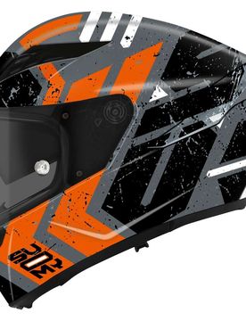 Casco Moto Integrale STELLAR 2 ENTROPY Opaco Arancio taglia M