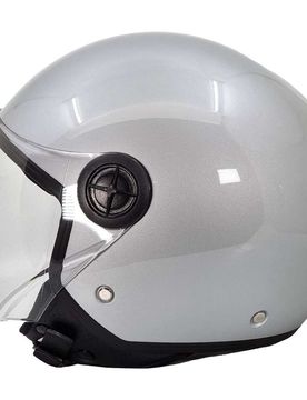 Casco Moto Jet 832 Minimal Silver Lucido taglia XS