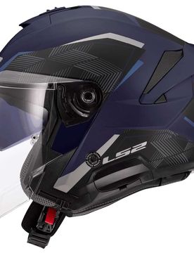 Casco Moto Jet OF618 VERSO II AIR Navy Blue taglia XL