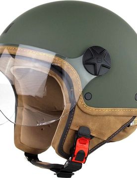 Casco Moto Jet 721 ANT Verde Opaco taglia XS
