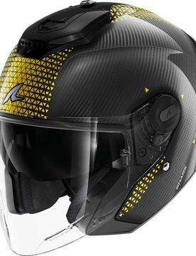 Casco Moto Jet RS JET CARBON IKONIK Carbon Gold Cromo taglia XL