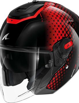 Casco Moto Jet RS JET STRIDE Nero Rosso Antracite taglia M