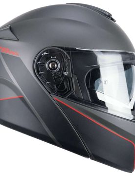 Casco Moto Modulare 568X BER CITY Grafite Rosso satinato taglia S