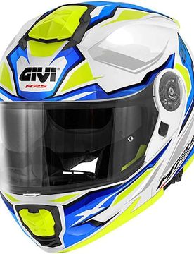 Casco Moto Modulare P/J X.27 SECTOR Bianco Blu Giallo taglia XS
