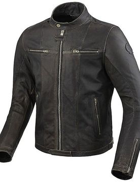 Giubbotto Moto in Pelle ROSWELL Marrone Scuro taglia 50