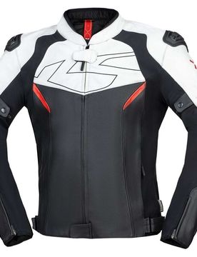Giubbotto Moto Ace 1.0 leather Nero - Bianco - Rosso taglia 5XL