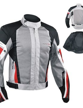 Giacca Moto In Tessuto A-Pro Estivo Traforato Eolo Grigio/ro taglia S