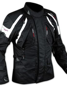 Giacca Moto In Tessuto A-Pro Globe Touring Evo Nero/Bianco taglia 2XL