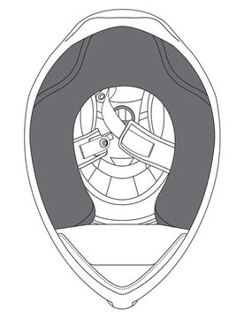 Guanciali Interno Cheek Pads Per Casco K5 S - Taglia MS taglia MS