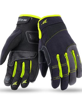 Guanti Moto Estivi SD-C48 Nero Giallo Fluo Certifica taglia 3X