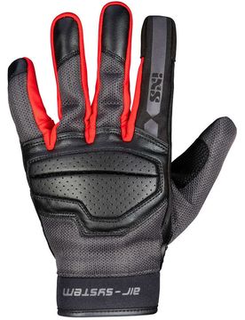 Guanti Moto Pelle e Tessuto EVO-AIR Nero Grigio Rosso taglia M