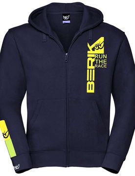 Felpa 2.0 Con Cappuccio Dual Zip Blu Navy Stampata Con taglia M