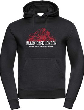 Felpa London 2.0 Con Cappuccio Stampata Nero Ross taglia M