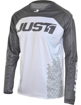 Maglia Moto Cross Enduro J-FORCE Terra White Grey taglia XL