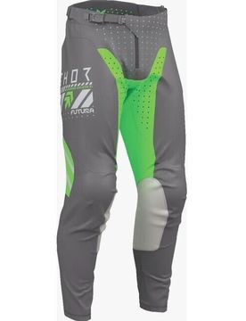 Pantaloni Moto Cross Enduro Launchmode Futura Verde Gri taglia 44