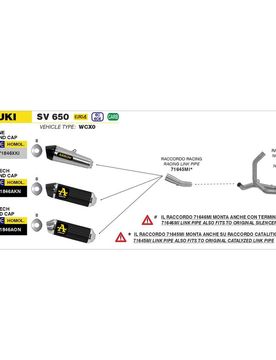 Raccordo per terminali Per Suzuki SV 650 (16-24) taglia unica