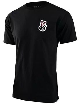 T-Shirt Troy Lee Design PEACE OUT SHORT SLEEVE TEE Nero taglia S
