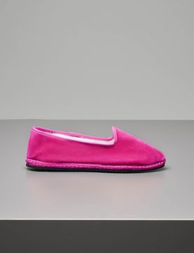 Le Papù Friulane in velluto fucsia