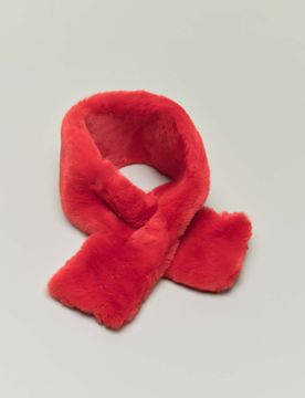 Stola arancione in ecopelliccia