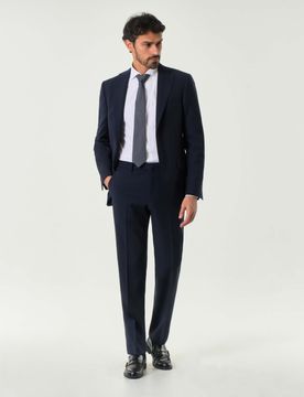Abito Pellizzari drop7 blu notte in tela di pura lana