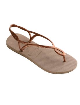 Luna Sand color bronzo con fascette intrecciate con logo in rilievo tono su tono