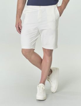 Bermuda chino bianco in felpa di pima cotton stretch