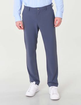 Pantaloni chino slim avio in tessuto tecnico stretch