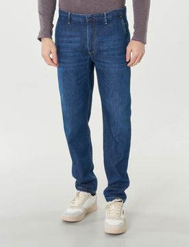 Jeans chino tasca america in cotone stretch lavaggio medio stone washed