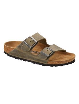 Sandalo Arizona kaki in pelle oleata invecchiata