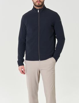 Giubbino blu Summer Full Zip Fleece in tessuto tecnico leggero