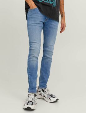 Jeans Liam skinny a vita bassa in cotone stretch lavaggio chiaro super stone washed