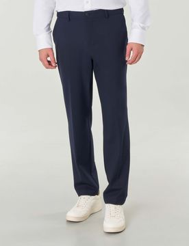 Pantaloni blu Genius slim-fit in tessuto tecnico di misto viscosa stretch
