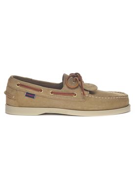 Mocassino da barca Portland Artisan in pelle scamosciata beige