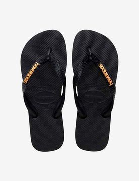 Slim Logo Metallic neri con fascette tono su tono effetto e logo in rilievo oro metallizzato