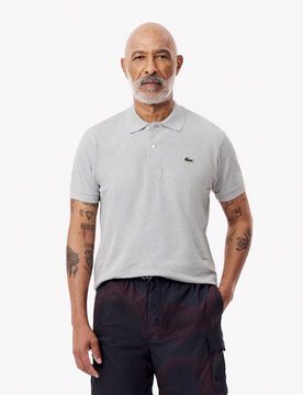 Polo grigio melange classic fit L.12.64 in petit piqué