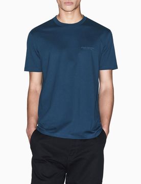 T-shirt Exchange ottanio in cotone con piccolo logo stampato sul petto in tono