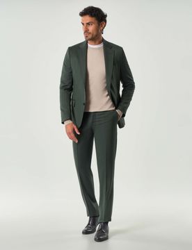 Abito in tela di pura lana Vitale Barberis Canonico verde