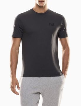T-shirt antracite mezza manica in puro pima cotton